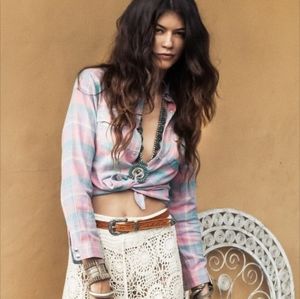 🪄🫰🏼 Vintage Spell Lost Highway Flannel in Cactus Rose Size Medium Fits Small
